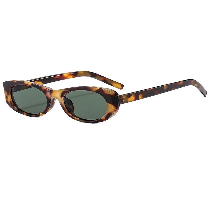 Vintage Cat Eye Oval Sunglasses Women Designer Fashion Trendy Small Frame UV400 Protection Sun Glasses