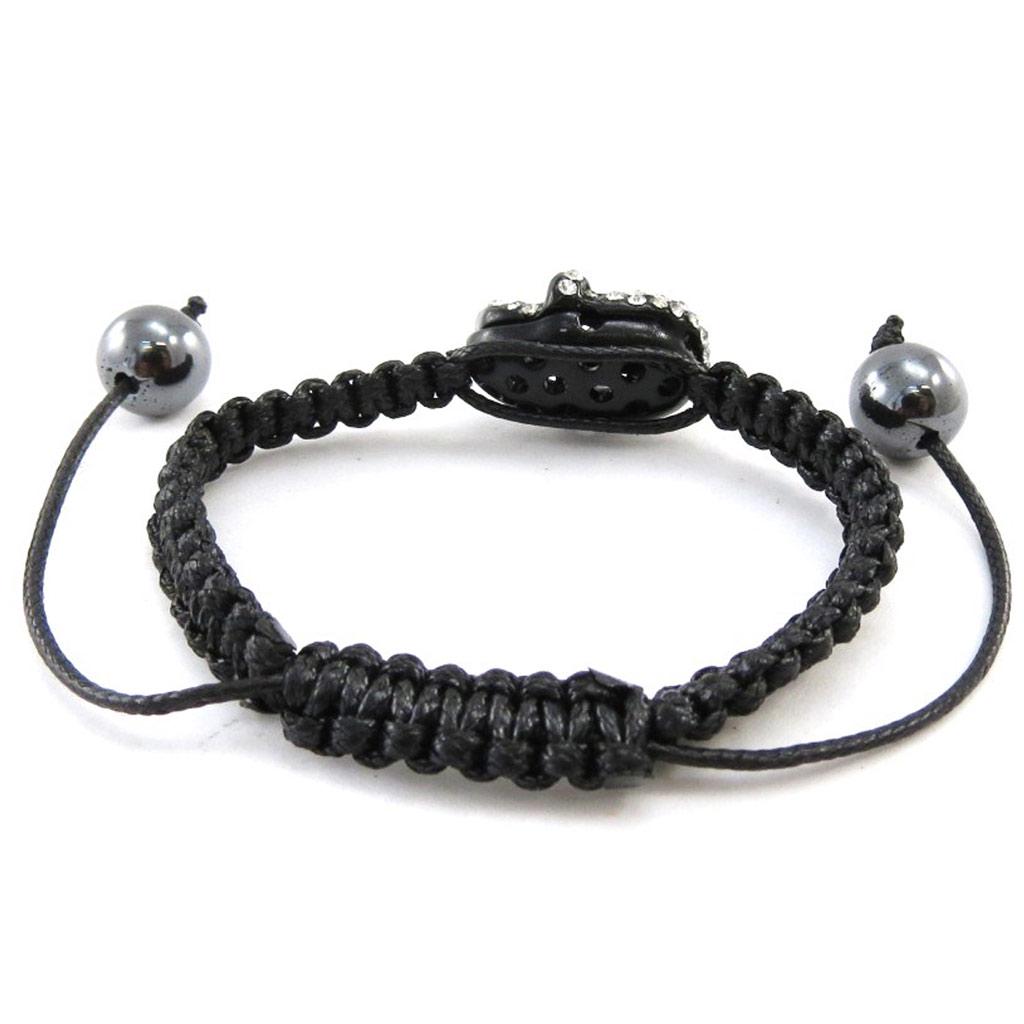 Les Trésors De Lily [J1718] - Czarna designerska bransoletka „Skull” Shambhala