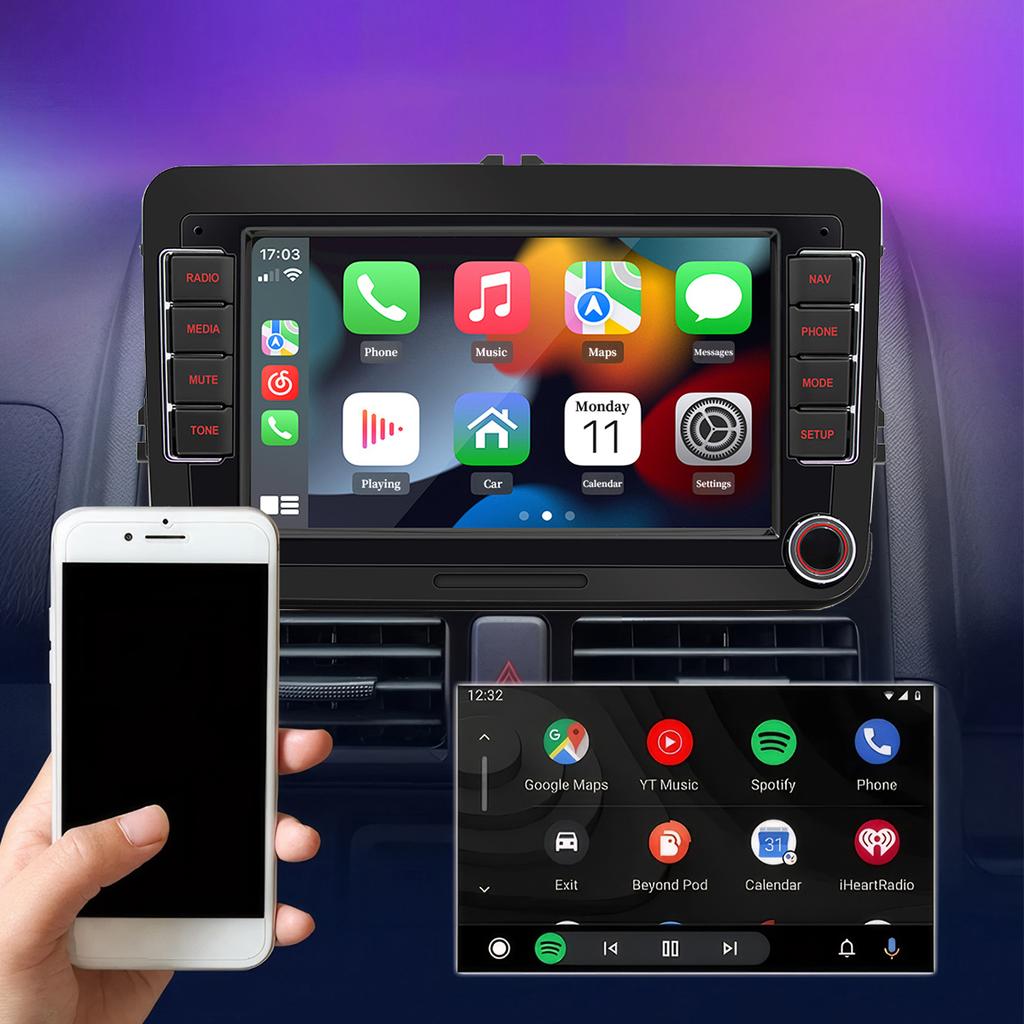 Rádio Android Auto Integrado Perfeitamente Para Compatibilidade Estéreo de Carro Double Din Para