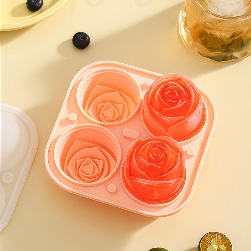 1PC Food Rose Large Ice Cube Mold, Ice Making Artifact, Whiskey Household Silicone Freezer