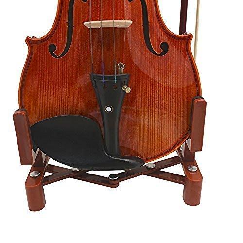 Foldable and Adjustable Violin Stand with Bow Holder, Includes Violin Rosin