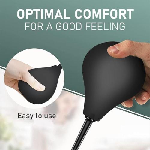 Yavoluy Enema Device, Multi-Purpose Irrigator, Large Capacity 224ml, Reflux Prevention, Manual Press, Unisex, Irrigation Tool (Blue)