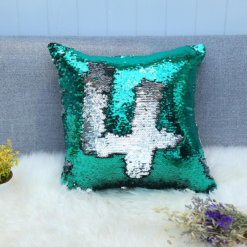 Sequined Pillowcase Contrasting Color Digital Series Cushion Cover Car Sofa Bedside Cushion Cover