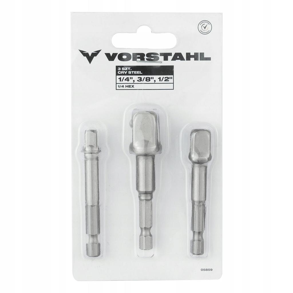 CrV STEEL adapter set (set of 3) 1/4” 3/8” 1/2” Vorstahl