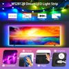 16.4FT/32.8FT LED Strip Lights WS2812B Rainbow Effect USB APP Control Diode Flexible Light DC5V Back Glue Suitable For Holiday Party Music Dance