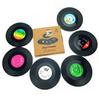 Sada 6 vinylových podložek Kreativní podložky pod nápoje Vinylová deska Hudební podložky se stojánkem na gramofonové desky Podložky pod desky