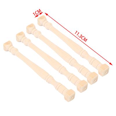 4Pcs/Set 1:12 Dollhouse Miniature Wooden Roman Pillar Model Furnitures Toys