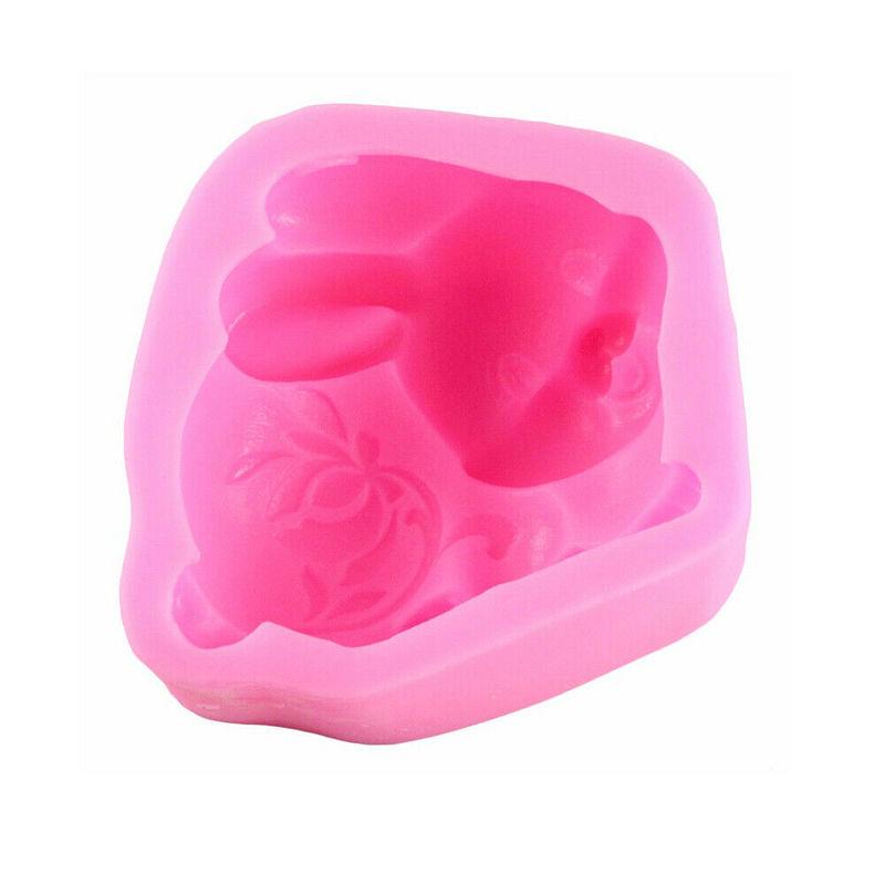 New Rabbit Shaped Sugar Flipping Mold Handmade Rabbit Soap Essential Oil Soap Mold Rabbit Decorative Ornament Silicone Mold