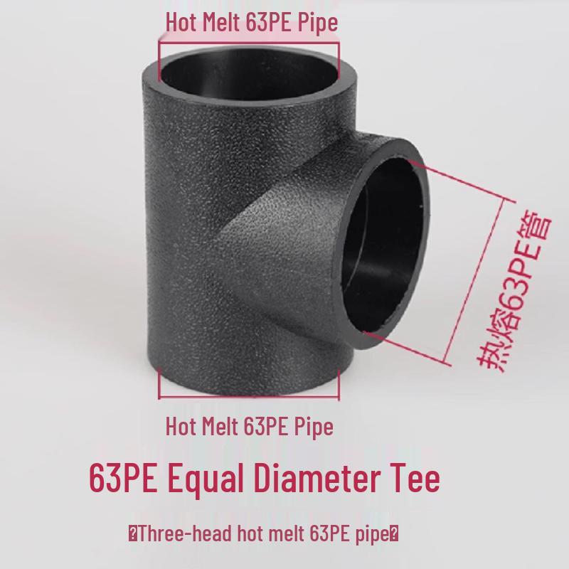 Liansu Steel Mesh Reinforced PE Equal Tee Fitting