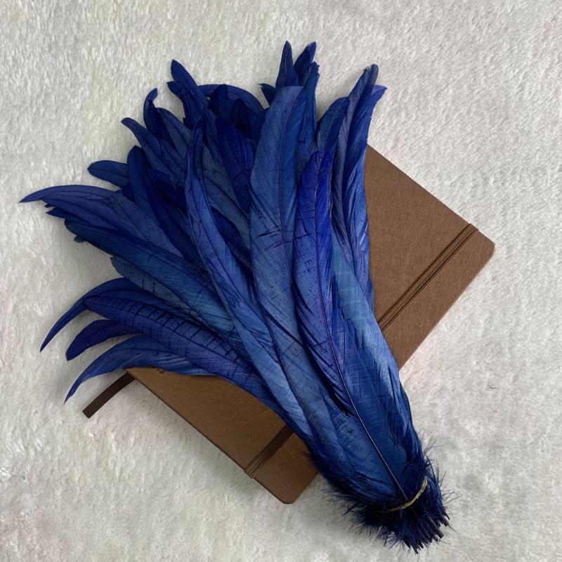 

Rooster Tail Feather 25-40cm 100pcs Diy Clothing Jewelry Accessories Wedding Party Supplies Performance Dance Carnival 25-30CM 100pcs тёмно-синий