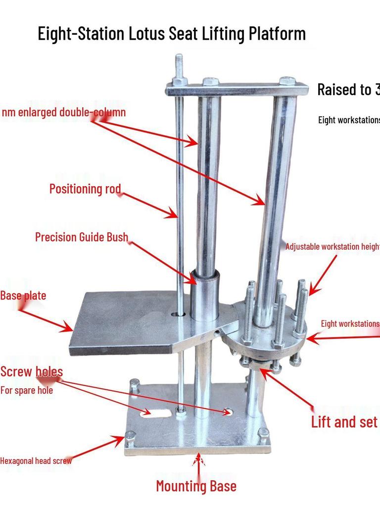 Octagonal Gemstone Grinder Lifting Table Platform