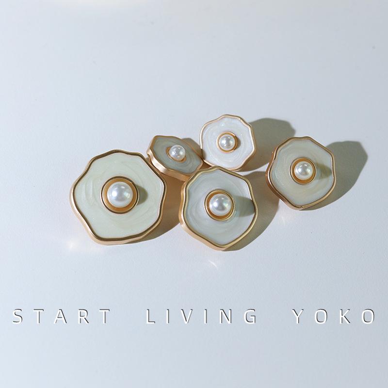 Beaded Metal Buttons For Clothes Decorative Garments Accessories Large Sewing Button Coat Jacket Diy Crafts Embellishments 6pcs
