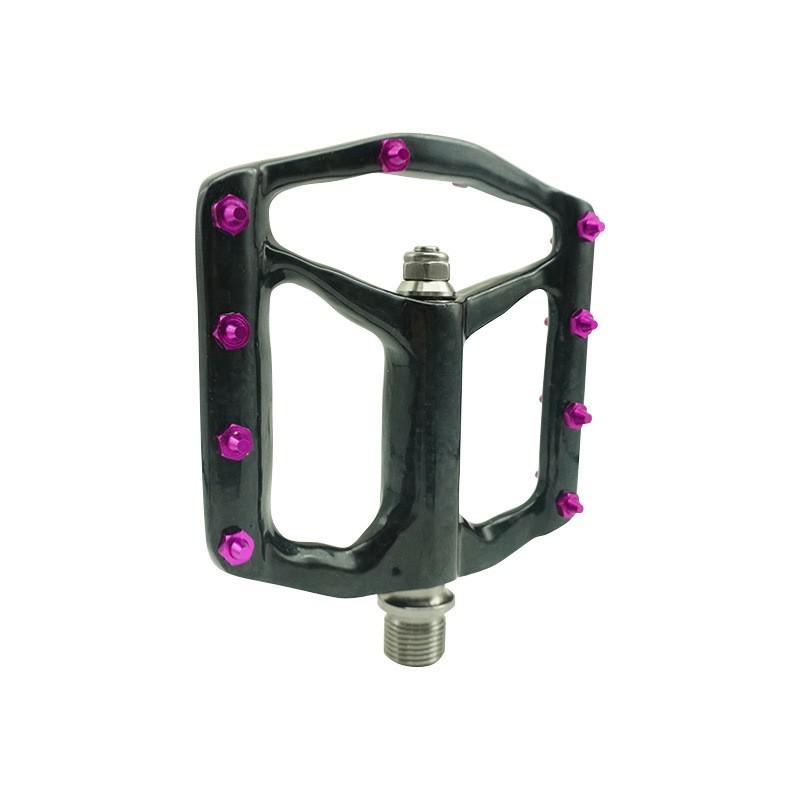 Carbon Fiber Bicycle Pedals With Titanium Axle 8 Ball Bearings Folding Mountain Road Bike Universal