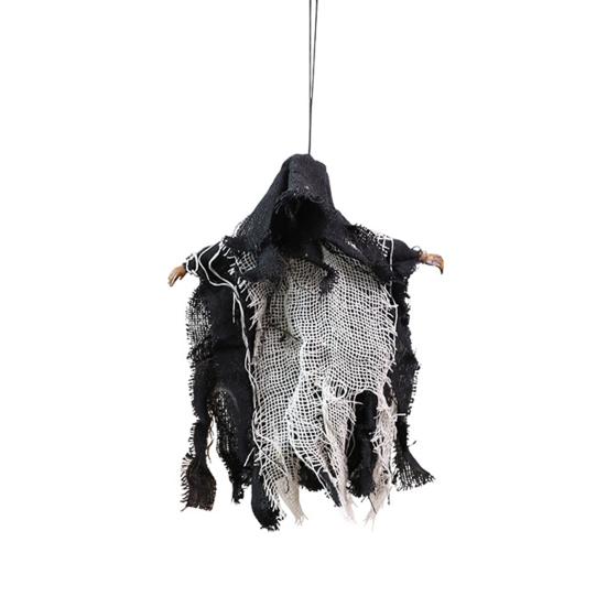 Halloween Hanging Ghost Scary Grim Reaper Prop with LED Glowing Eyes And Chain for Outdoor Yard Lawn Tree Haunted House Decor