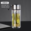 OLOEY Double-Layer Insulated Borosilicate Mini Glass Cup with Handle