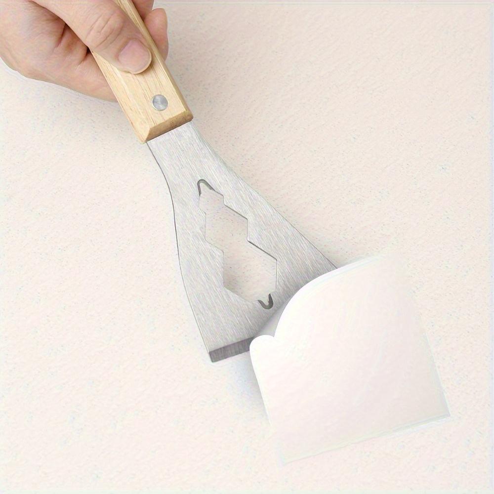 1 Stück Mehrzweck-Farbschaber & Entfernungswerkzeug mit ergonomischem Griff & gezahnter Klinge - für Zement, Putz, Farbentfernung