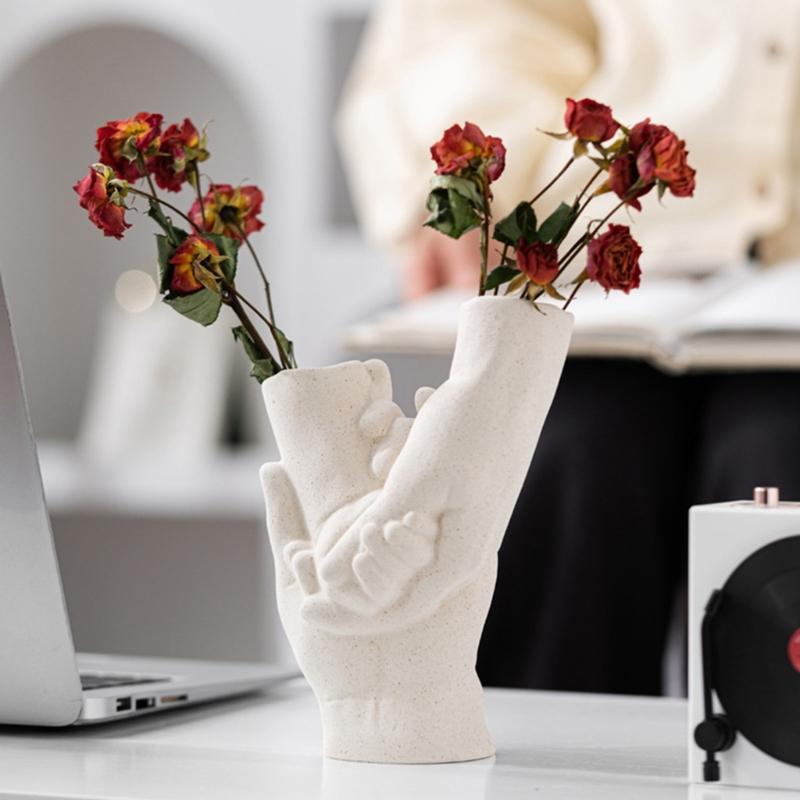 Creative Hand in Hand Designs Silicone Mould Silicone Texture Perfect for Epoxy Resin Planter Concrete Casting Home Decors