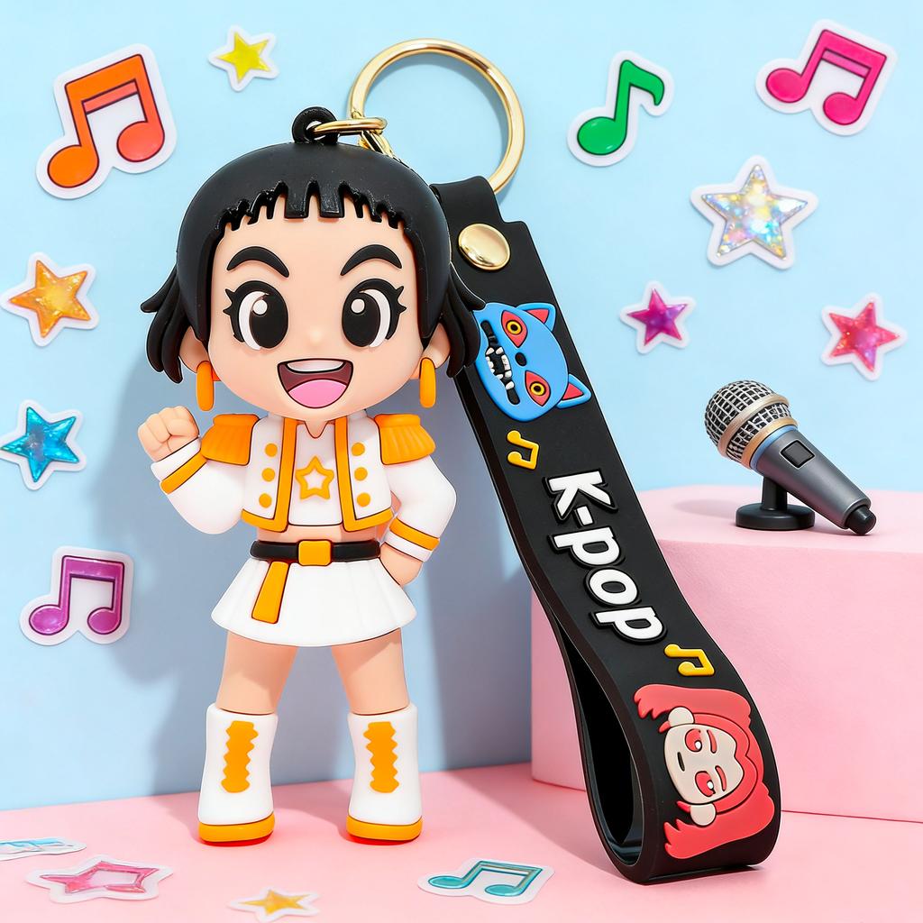 New Style KPOP Demon Hunters Adorable Cartoon Keychains Bag Pendants Holiday Fan Gifts and Presents Durable Long Lasting