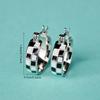 Classic Design Women's Earrings New Square Resin Inlaid Simple and Elegant Women's Accessories Multi Functional Jewelry