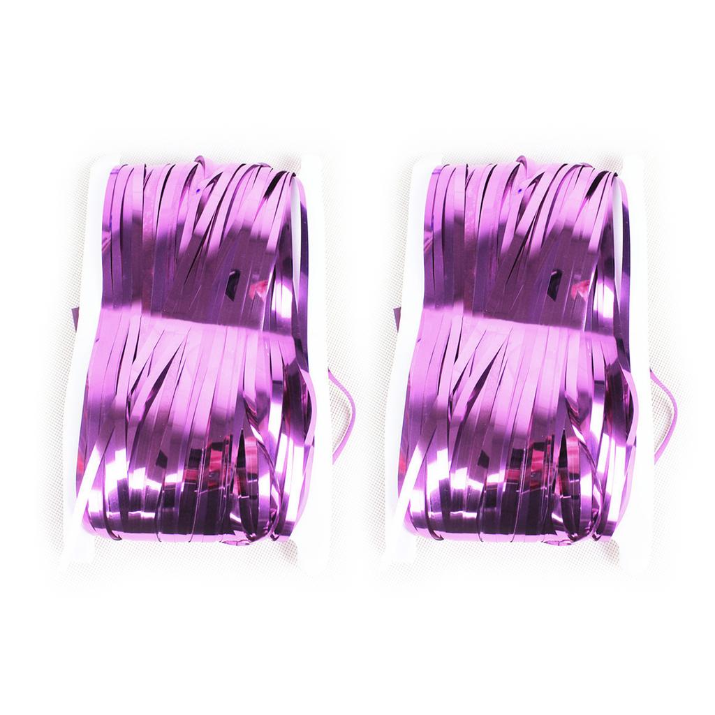 2Pcs Foil Fringes Backdrops Party Decoration 3.28x6.56ft Metallic Tinsel Photo Backdrop Curtains For Wedding Birthday