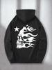 Fall/Winter Hot Selling Hooded Sweatshirt with Retro Distressed Skull Print Warm Street Style American Lazy Casual Hoodies