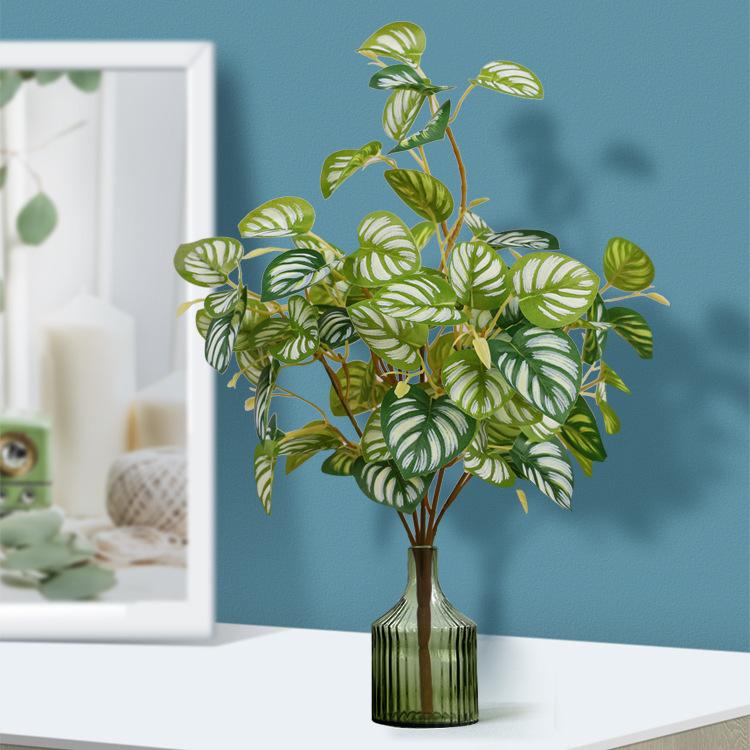 Feel simulation Begonia leaf handle bundle chicken heart leaf watermelon leaf single plant wall leaf green leaf