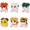Kawada Nano Block Mini Nano Tottoko Hamutaro Vol.2 Box Set 6 Pieces Collectible Building Toys