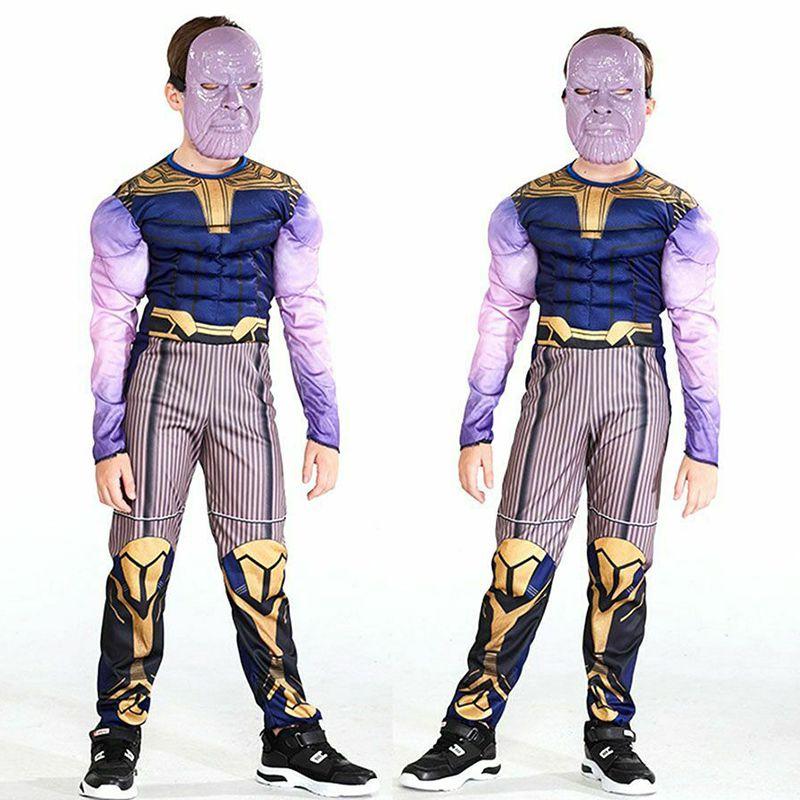 Avengers 4 Endgame Thanos Tuta Costume da Ragazzo Con Squisita Fattura e Vestibilità Confortevole