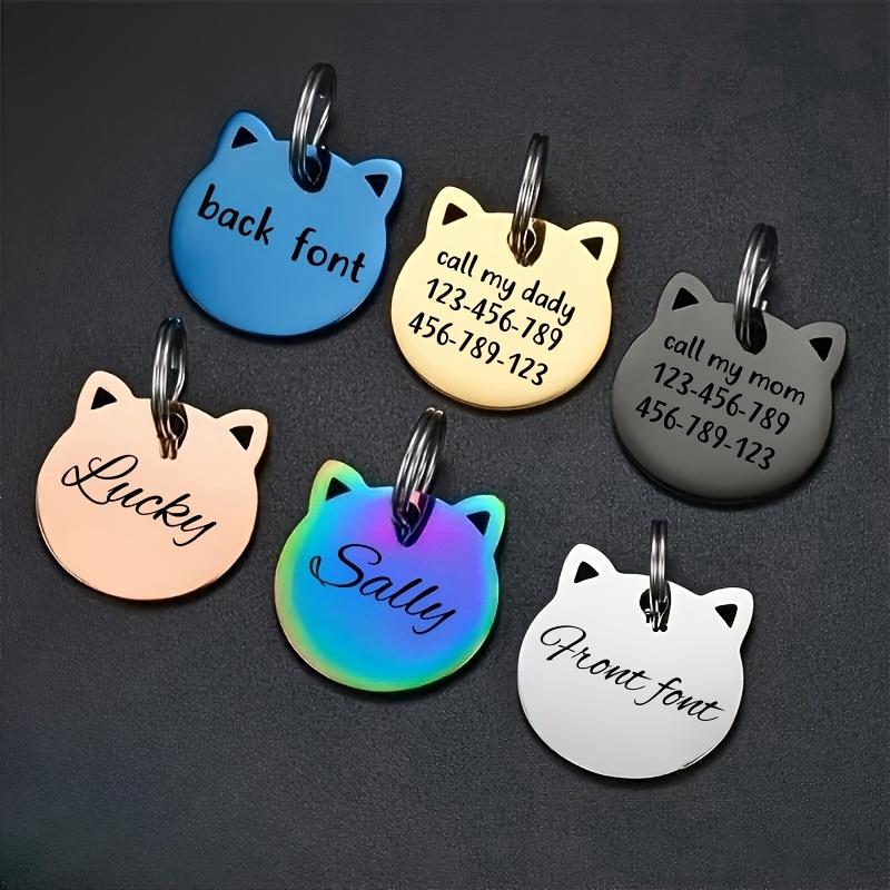 1pc Customizable Pet ID Tag, Zinc Alloy, Engraved Name & Phone Number, Durable Dog & Cat Tag for Identification