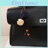 Miu Qi Retro Colorful Tassel Ball Keychain Handmade Faux Leather Accessories For Casual Bags