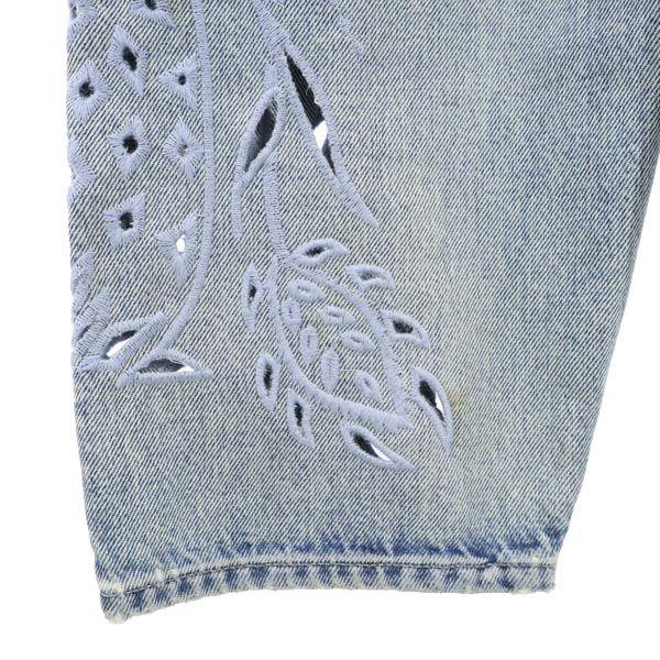 Levi's Big E BARREL CROP Denim pants w26 With leather strap Women Used