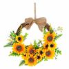 Sommer Sonnenblumenkranz Festival Sonnenblume Türdekoration Halbkreis Kranz Schmuck Hängender Anhänger Frühling Künstlicher Girlande