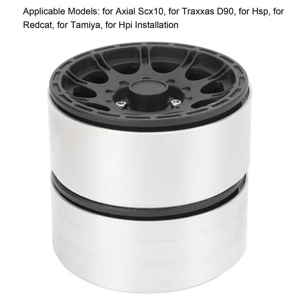 2Pcs 1.9 Inch Wheel Hub Aluminum Alloy Beadlock Wheels Hubs for Scx10 RC Car