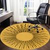 1PC Sunburst Pattern Chair Carpet for Office, Indoor Non-Slip Washable Carpet, Soft Comfortable Mat For Office Room yy250930312