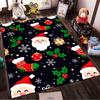 Santa Pattern Christmas Rug Non-slip rug suitable for living room and bedroom sofas
