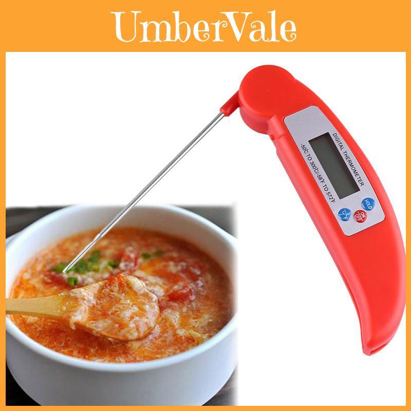 Stylish Digital Instant Read Thermometer With Classic Folding Probe For All Cooking Needs