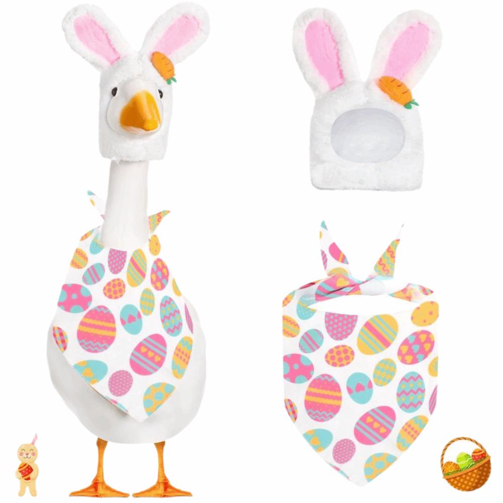 Outdoor Decor Cute Design Goose Outfit Set Easter Day Theme Housewarming Gift Goose Clothes Yard Statue Costume Porch Decoration