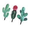 Cactus Flower Decor Insert Acrylic Simulation Cactus Decorative Ornament Stake Outdoor Art Plant