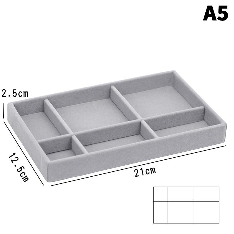 Velvet Jewelry Box Tray Storage Jewellery Holder For Ring Earrings Necklace Bracelet Display Box For Jewelry Classification Box