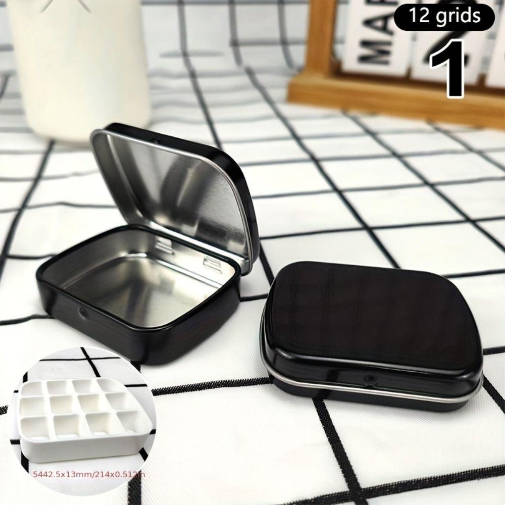 2Pcs Mini Watercolor Iron Box Empty Paint Pigment Box Children's Gift Travel Painting Tray  Outdoor