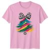 Colorful Christmas Tree Leopard Print Bow Holidays Unisexs Unisexs Graphic Tee