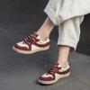 Fashion 2025 Summer New Casual Color Blocked De Xun Women's Single Shoes Fashionable, Comfortable, Versatile, Lightweight Lace Up