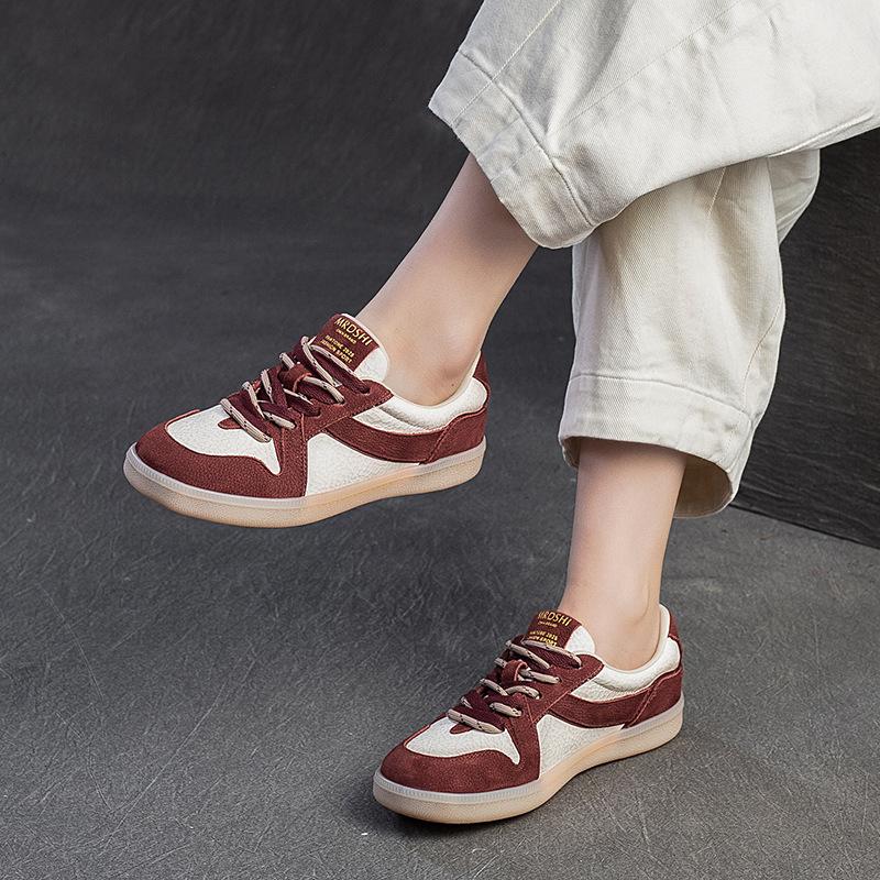 Fashion 2025 Summer New Casual Color Blocked De Xun Women's Single Shoes Fashionable, Comfortable, Versatile, Lightweight Lace Up