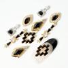 SONAIL Halloween Witch Noir Nail Art Parts & Stickers Set, 11-Piece Black Crystal Nail Decorations, 18K Gold Plated AAA Zirconia
