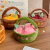 Cute Ingenious Plush Fruit Basket Doll Pendant Keychain Cartoon Car Key Ring Fashion Backpack Decoration Pendant Accessories Gift