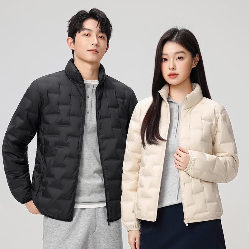 Mens Lightweight Down Jacket Slim Fit Warm Hooded Short Puffer Coat Winter Outdoor Casual Wear