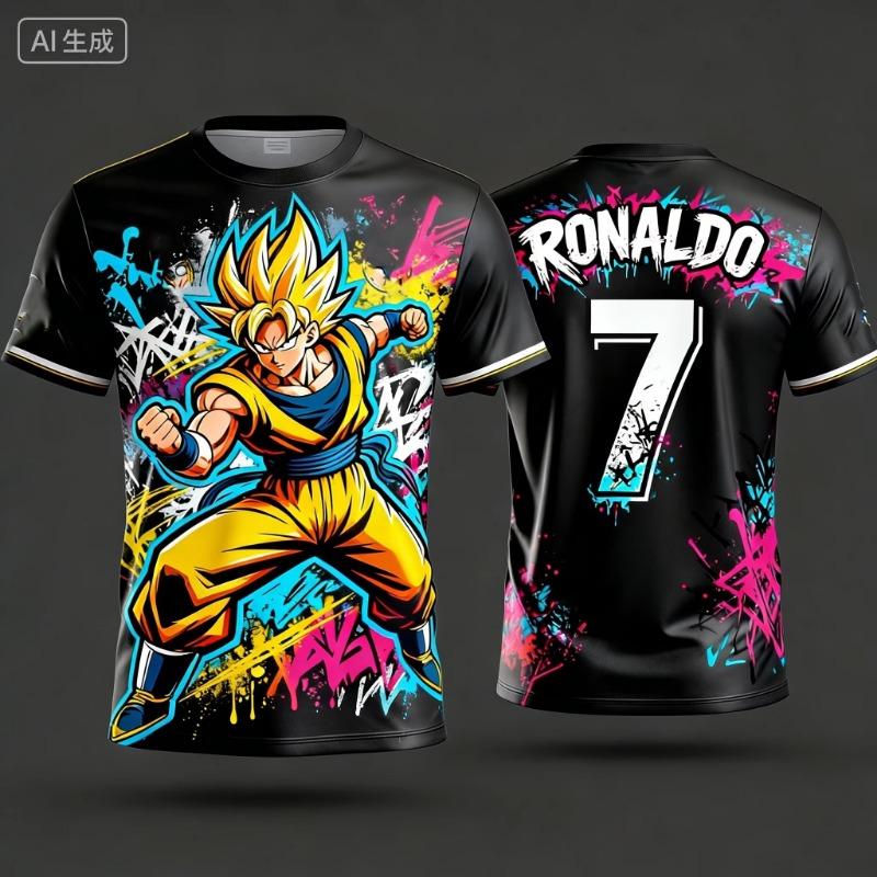2026 Hot Japanese Anime Dragon Ball Z Majin Buu Specially Made Football Jersey T-Shirt Adult Men's