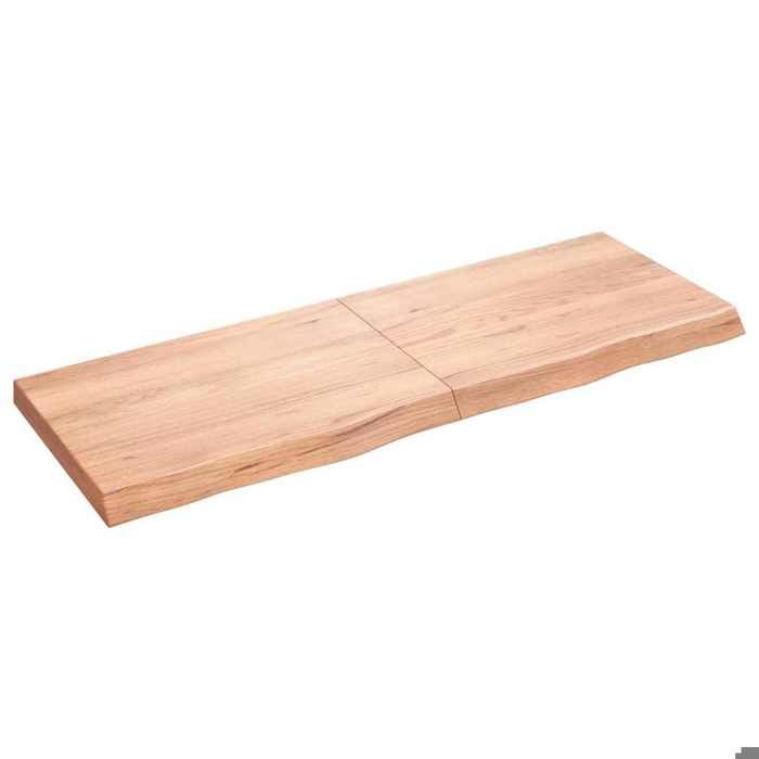 VidaXL Wall Shelf Light Brown 140x50x6cm Solid Treated Oak Wood 363705