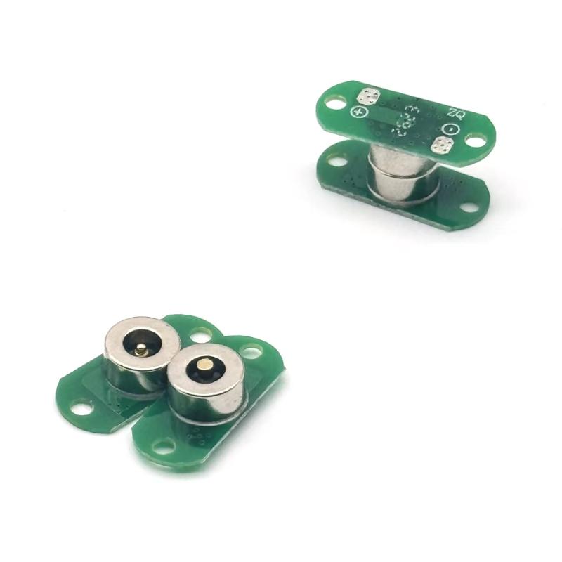 "1/2 Stück Pogopin Stecker Buchse Abstand Federbelastete DC Strombuchse Mit Montagebohrungen 3A DC Magnetischer Pogo-Pin-Stecker"
