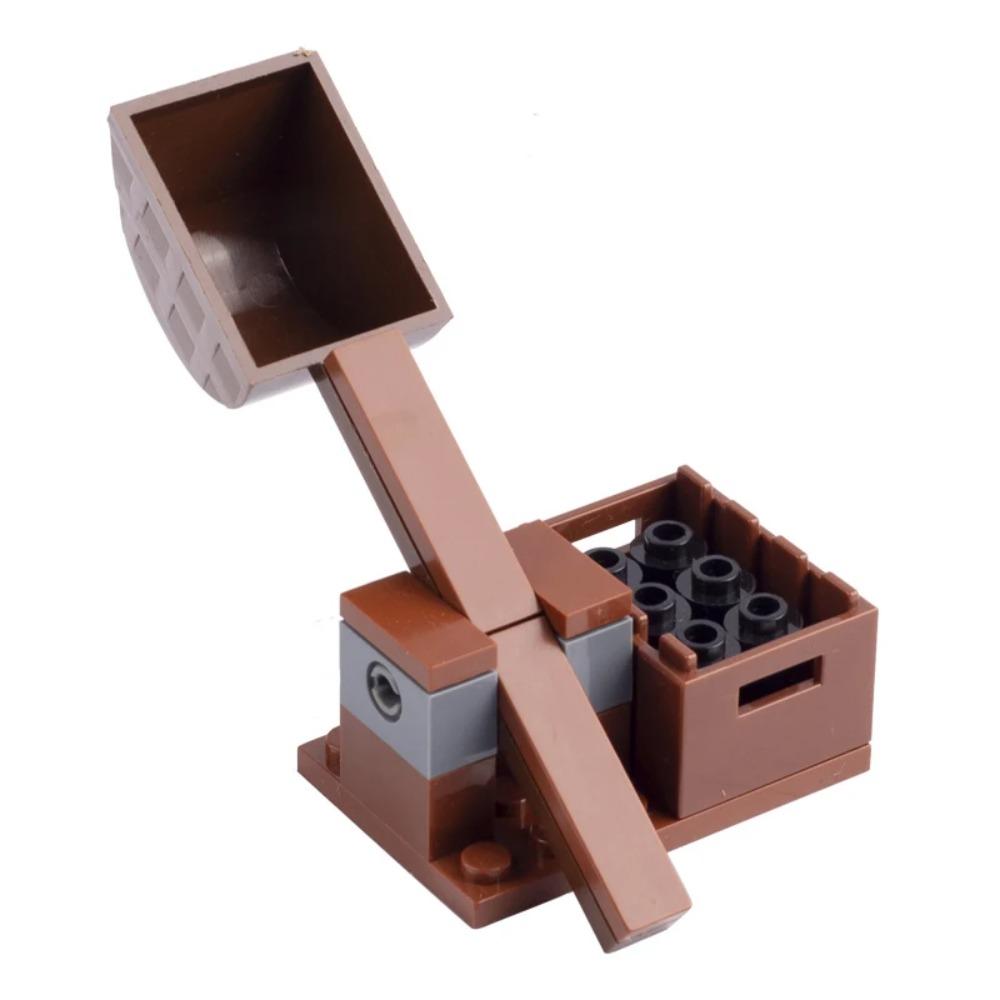 Středověké tištěné dlaždice Vojenské stavebnice Středověký pouliční výhled MOC kostky Hračky Mini kostky Sada